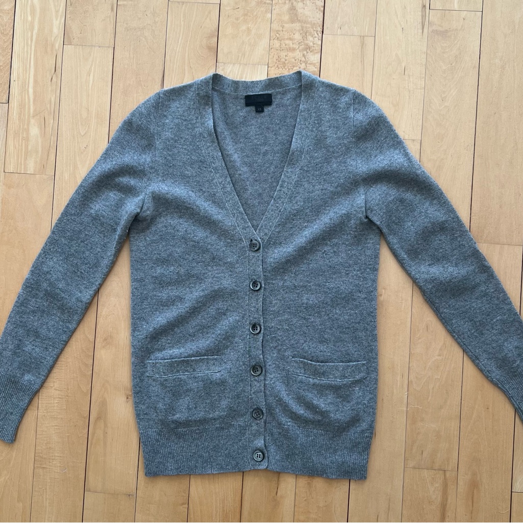 J. Crew Gray Cardigan Sweater